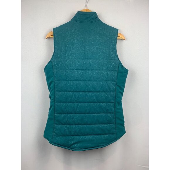 Women's Adidas Green & Black Reversible Zipper Puffer Vest Size M - Picture 5 of 10